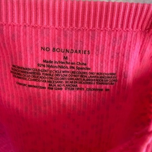 5/$20 Women’s No Boundaries Animal Print Crop‎ Tank Top Medium Pink Black - Picture 3 of 5